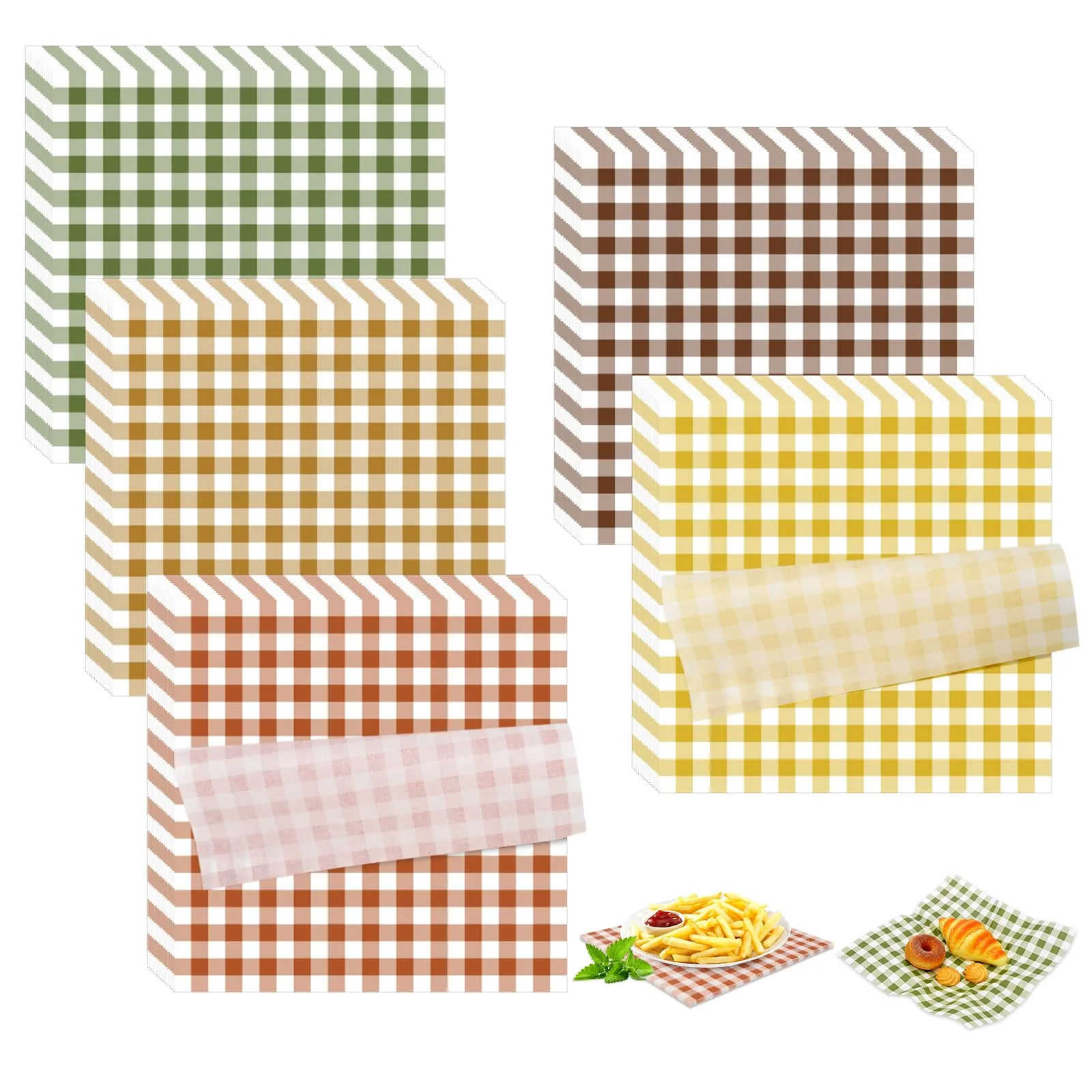 Checkered Greaseproof Snack Paper BWL-BPL-004