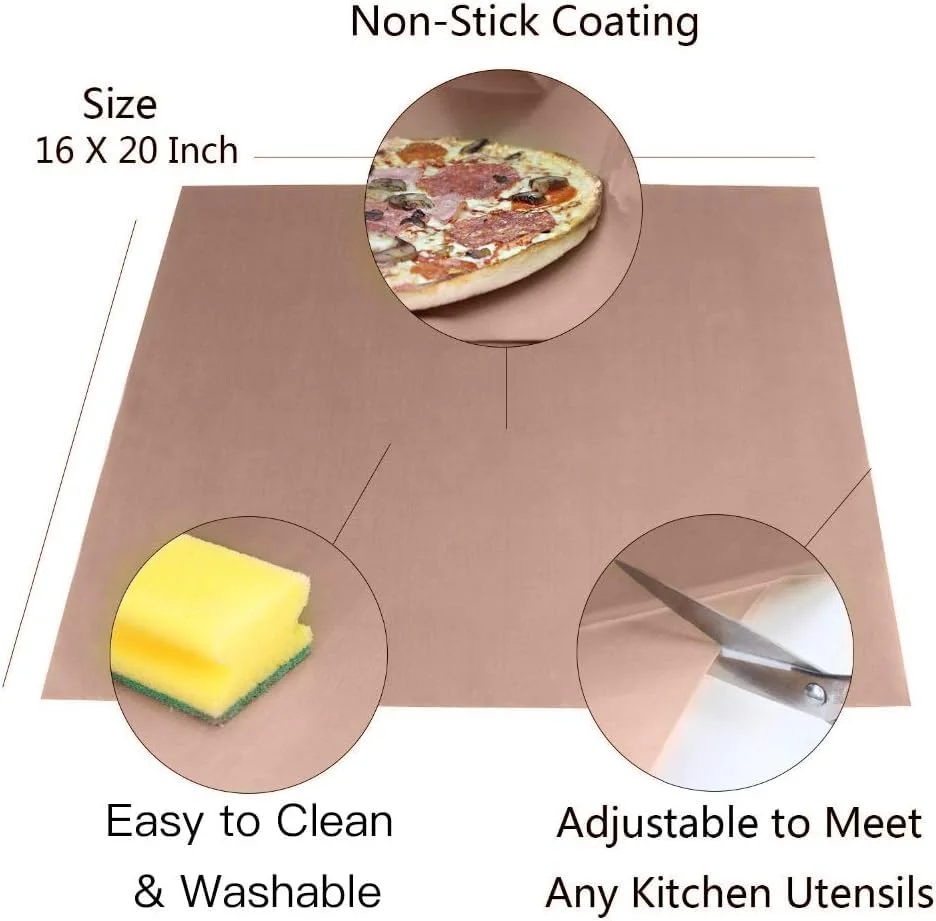 PTFE-Coated Fiberglass Nonstick Grill Mat BWL-BML-001 thumbnail 2