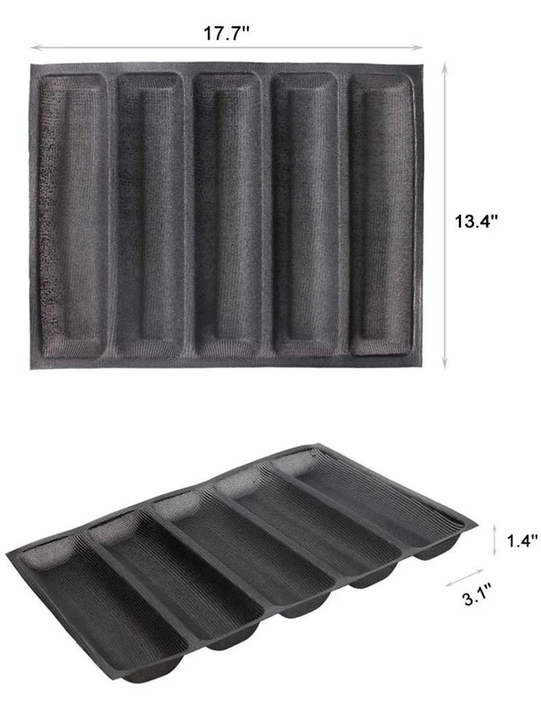 Silicone Baguette Baking Mat detail view 1