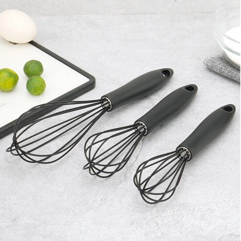 black silicone-coated wire whisk for nonstick pans